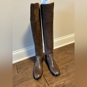 Tory Burch Simone  Over The Knee Cafe Brown Suede Boots size 8.5M. NWOB